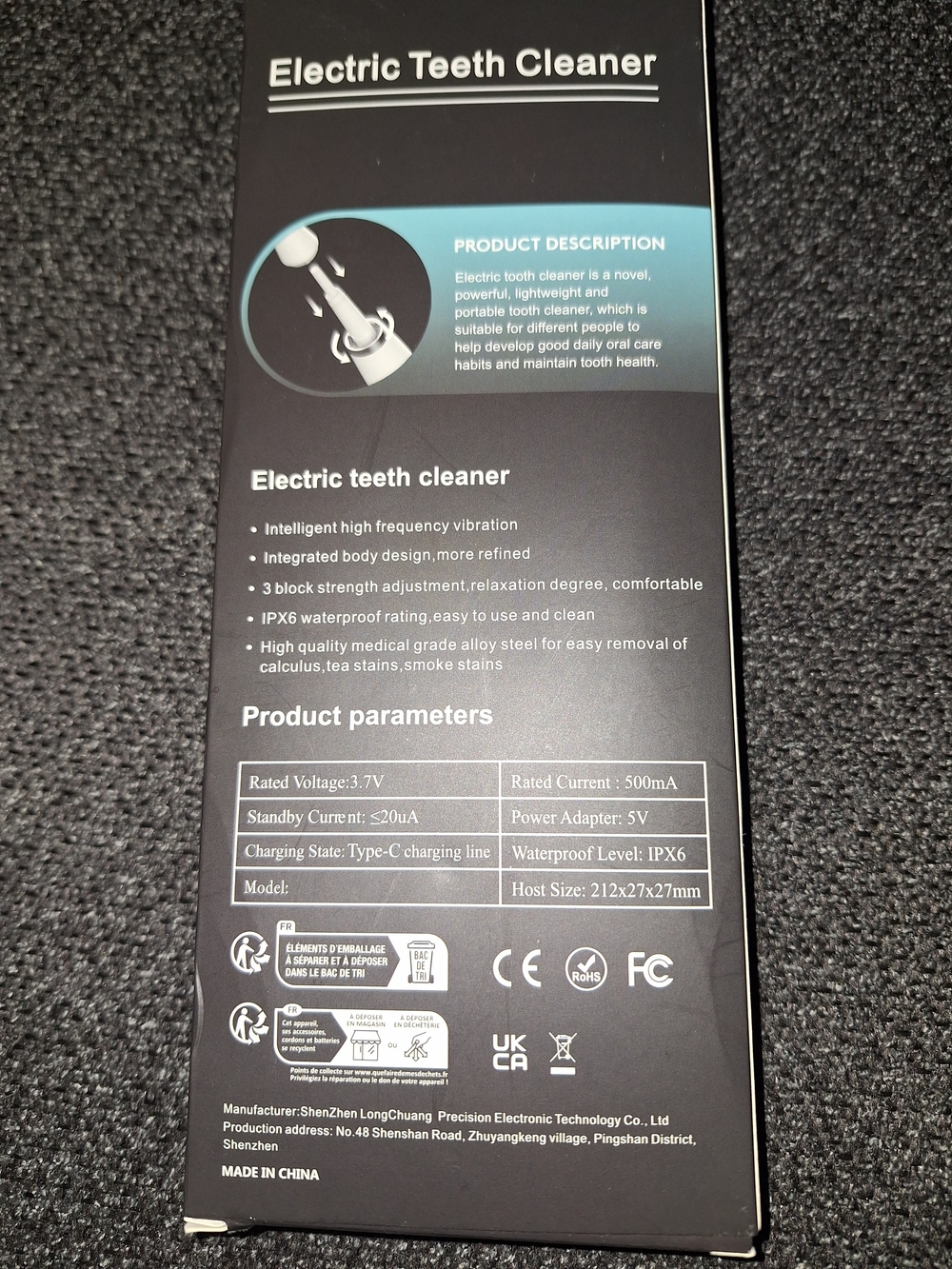 Electric Teeth Cleaner Tooth Cleaner - White - Picture 3 of 3